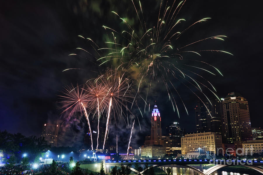Red, White and Boom in Columbus, Ohio Photograph by Pam Burley