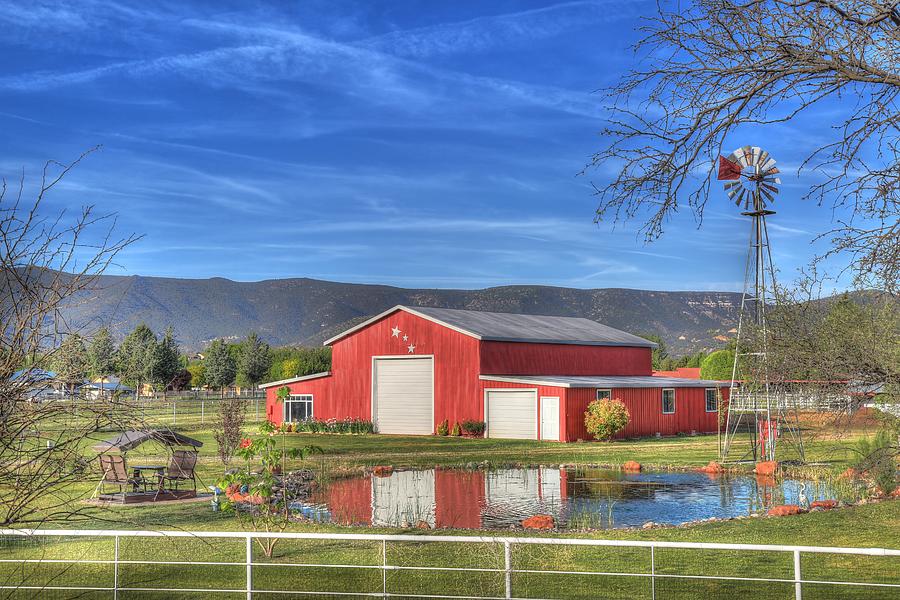 Barn Photograph - Red - White - Blue by Donna Kennedy