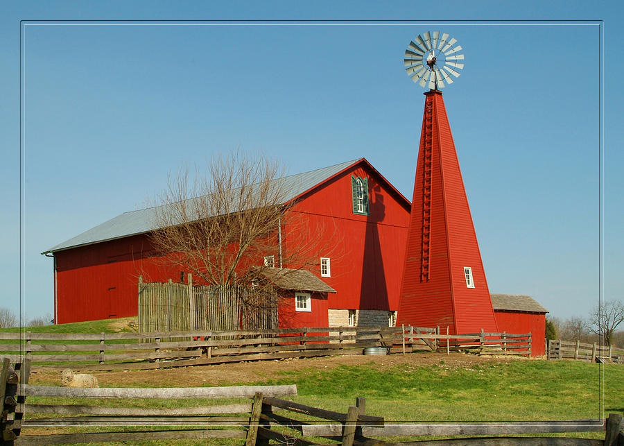 Red Windmill Photograph by Robert Clayton