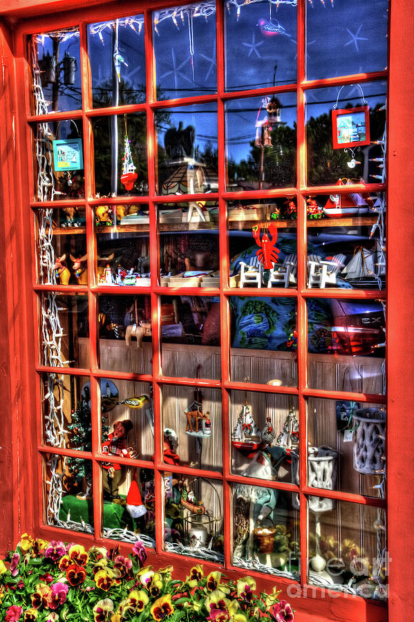 Red Window Photograph by LR Photography