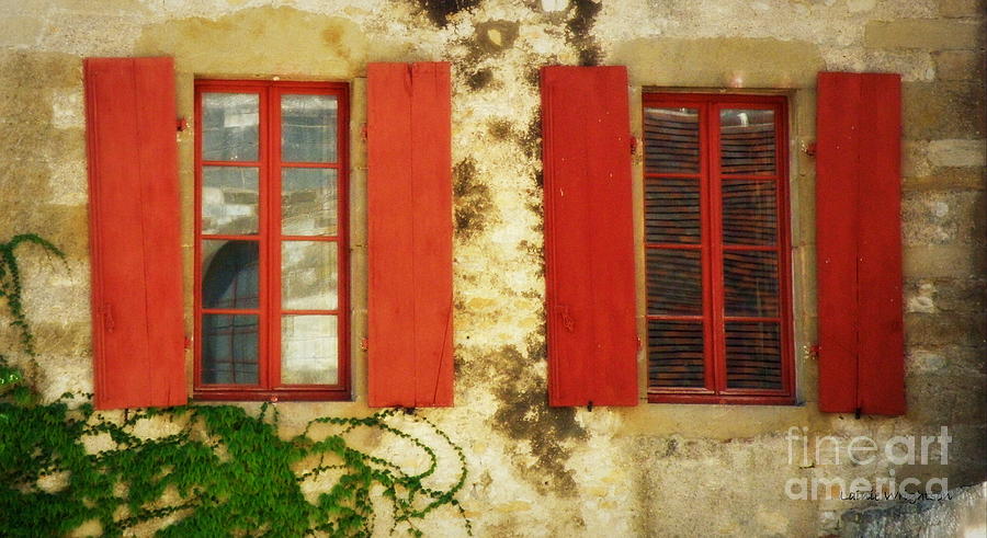 Red Windows Of Vezelay Photograph by Lainie Wrightson
