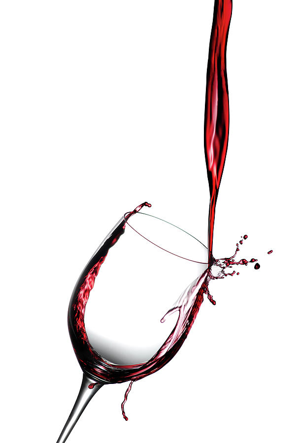 Red Wine In Glass Photograph - Red Wine in Motion by Joseph LaPlaca