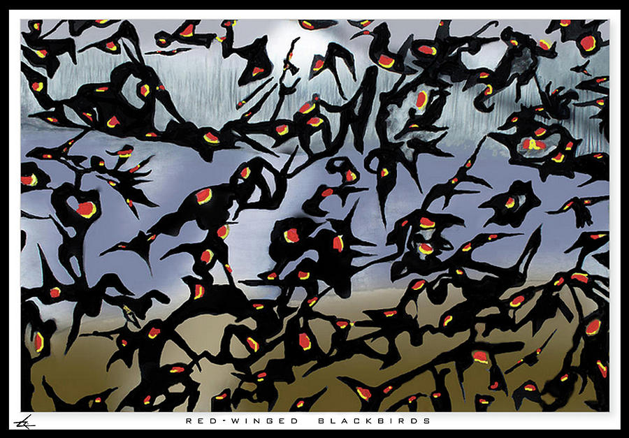 Red-Winged Blackbirds by Larry Rice Red-Winged Blackbirds by Larry Rice