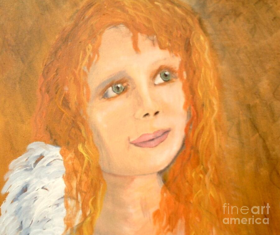 Angels Painting - Red wishes by J Bauer Angels Painting - Red wishes by J Bauer