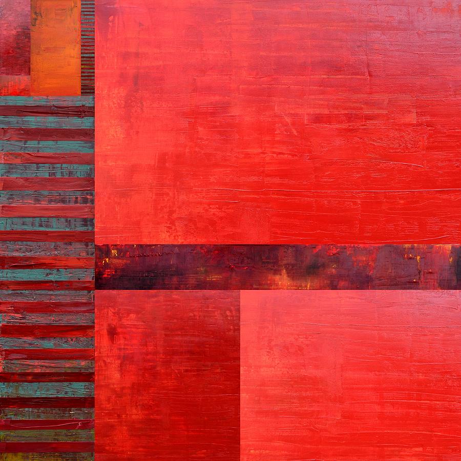 Red with Orange 2.0 Painting by Michelle Calkins