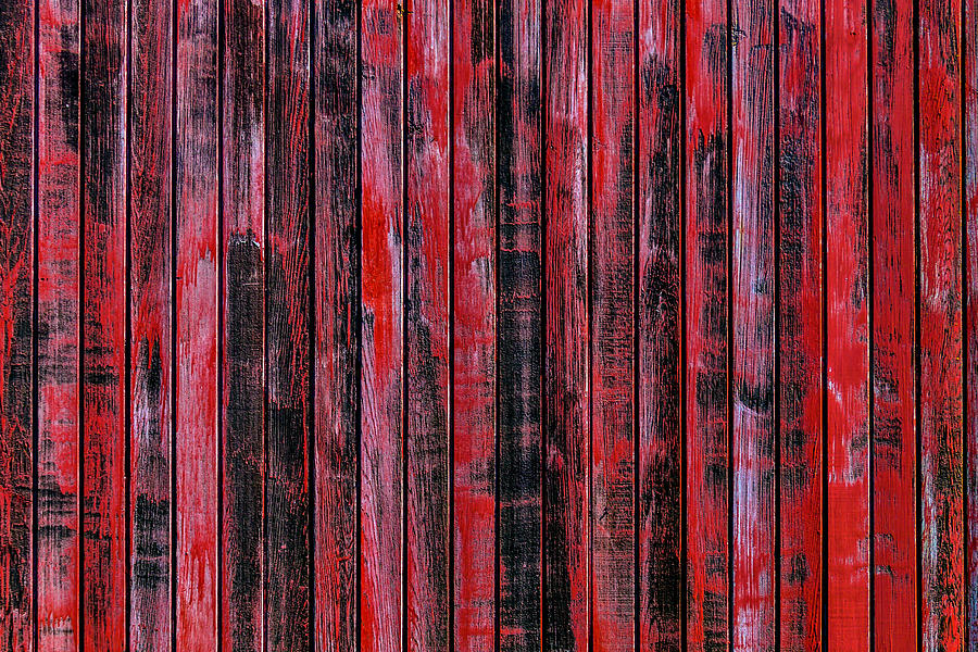 Red Wood Box Car Detail Photograph by Garry Gay