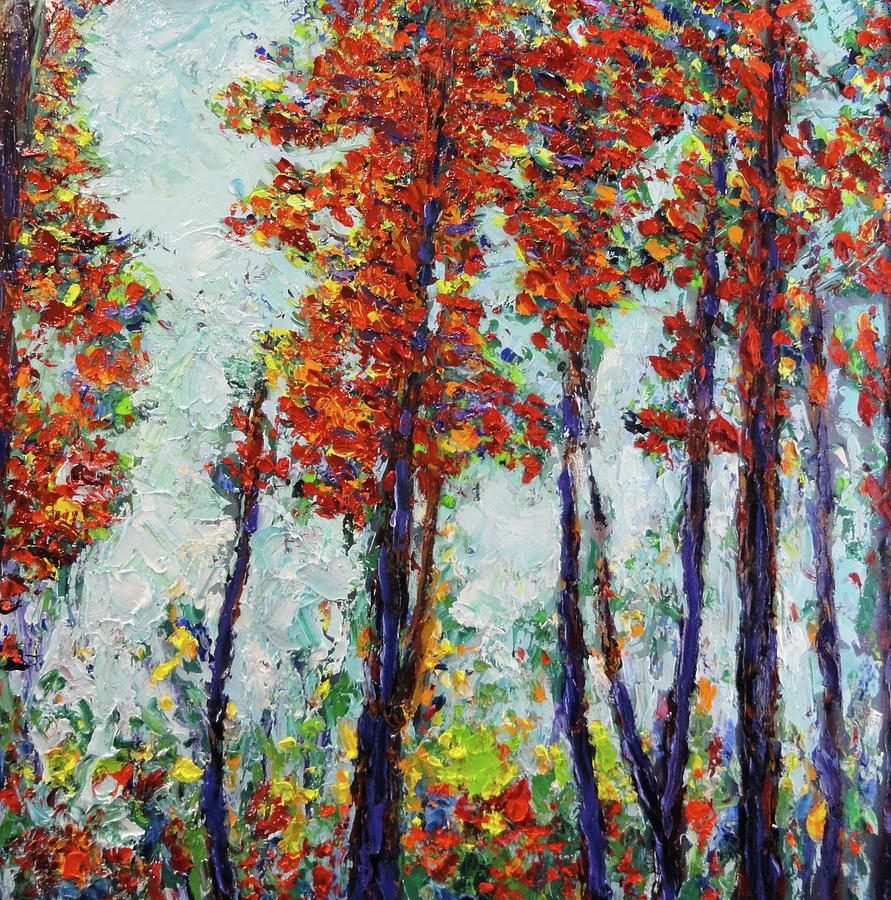 Red Woods Painting by Shannon Grissom