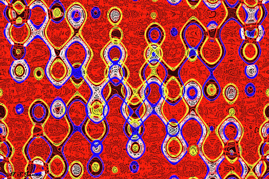 Red Yellow Blue And Circles Too Digital Art by Tom Janca