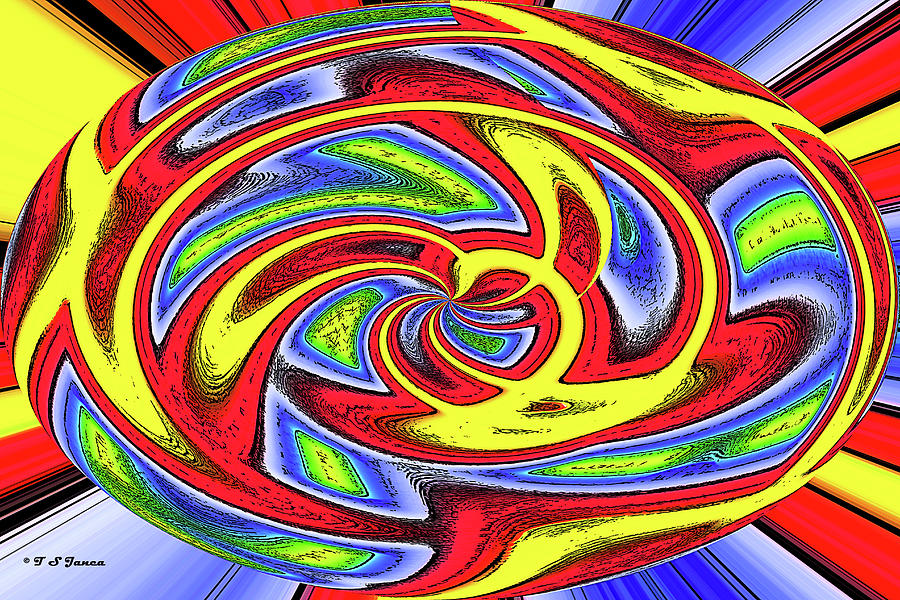 Red Yellow Blue Green Abstract #2 Digital Art by Tom Janca