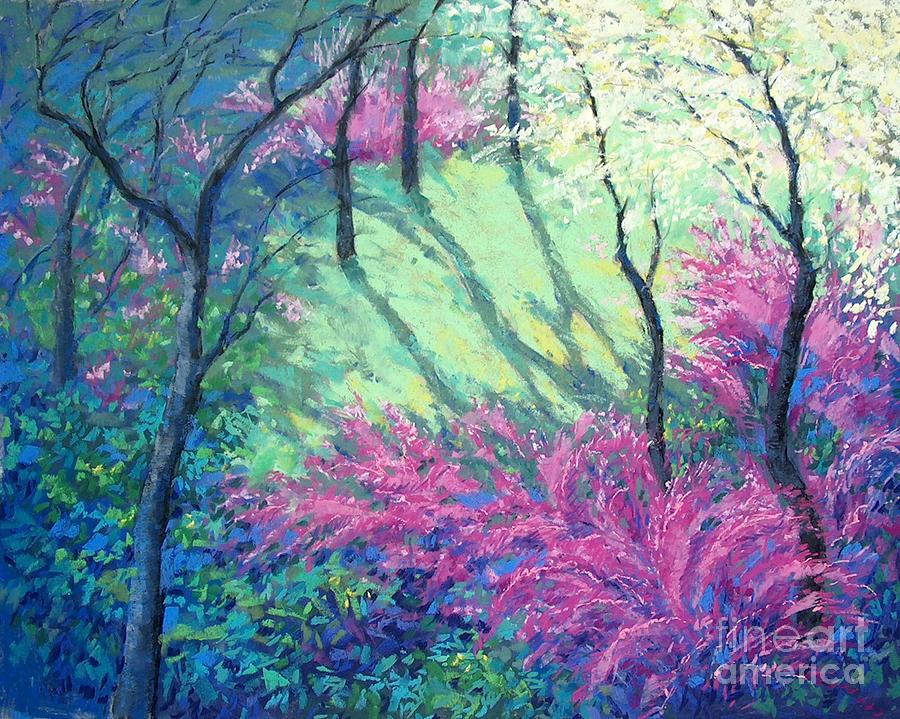 Spring Pastel - Redbud Hollow by Barbara Beaudreau