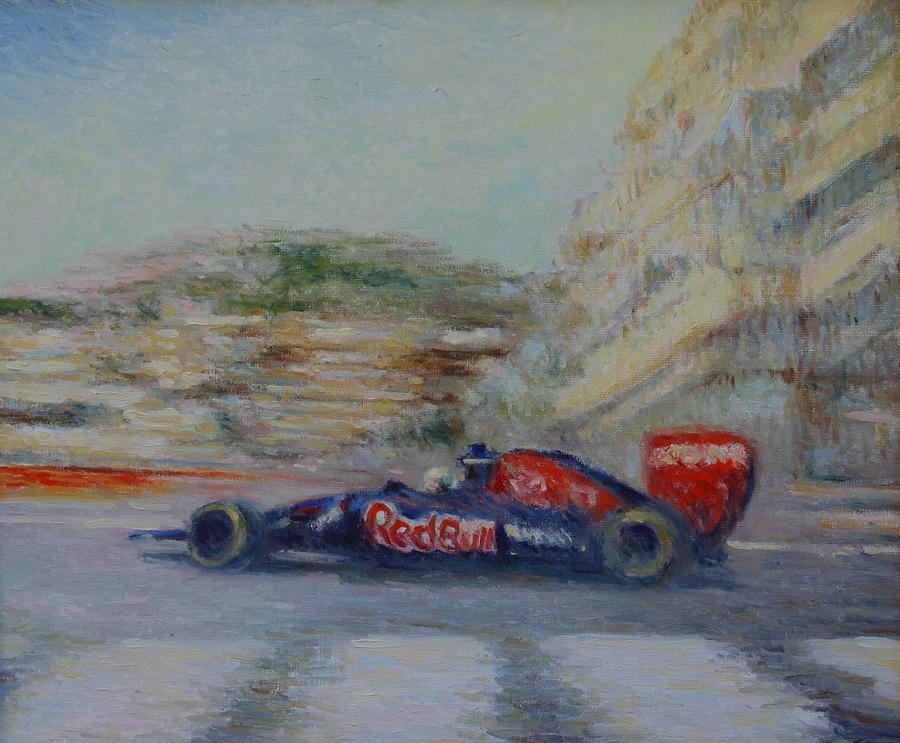 Max Verstappen RedBull racing car Monaco  Painting by Pierre Dijk