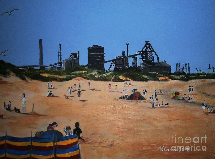 Redcar Steelworks Painting by Neal Crossan