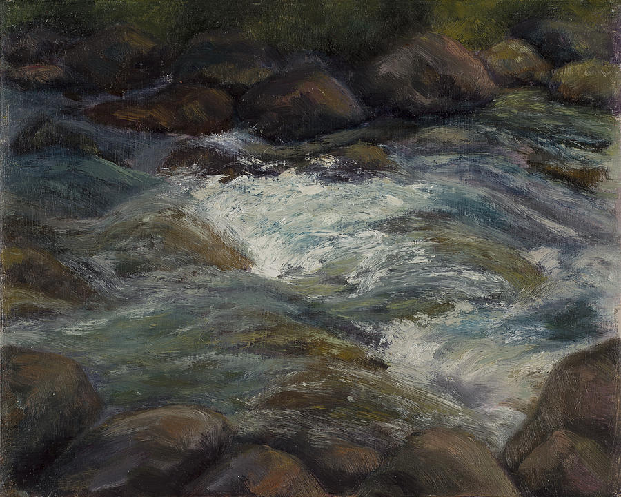 Stanley Idaho Painting - Redfish RIver by Julie Rumsey
