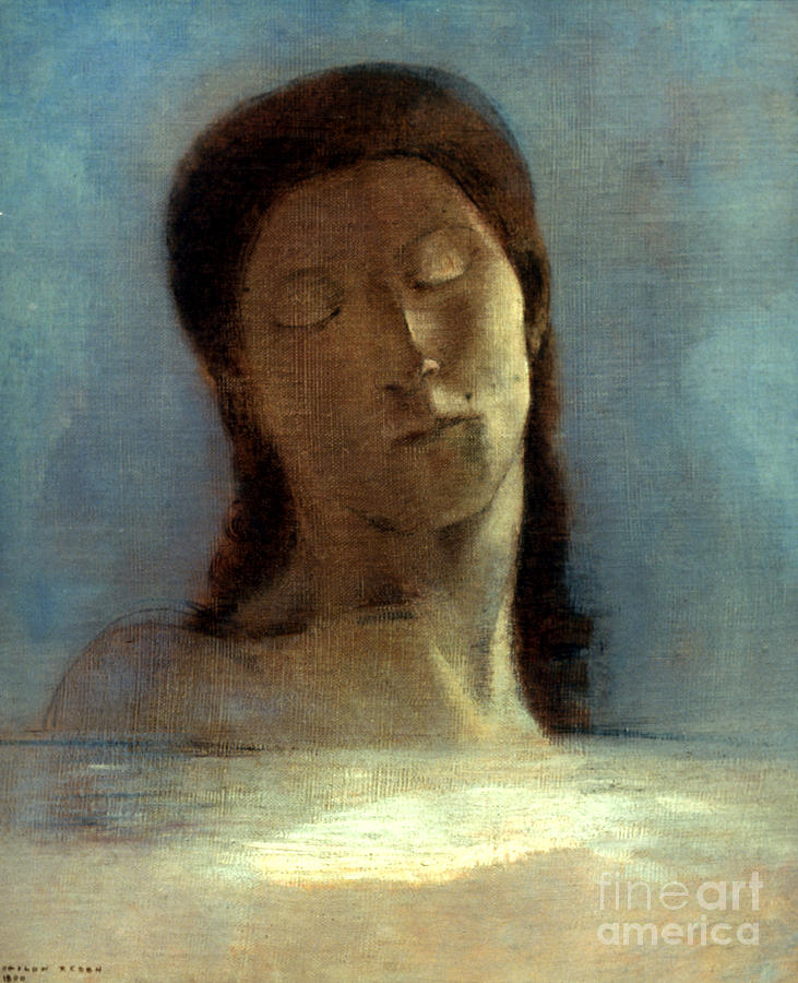 Redon: Closed Eyes, 1890 Photograph by Granger