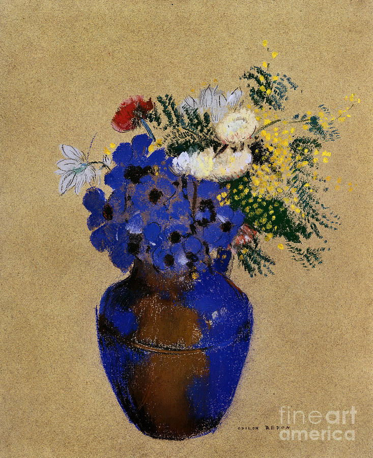 Redon: Vase Of Flowers Photograph by Granger