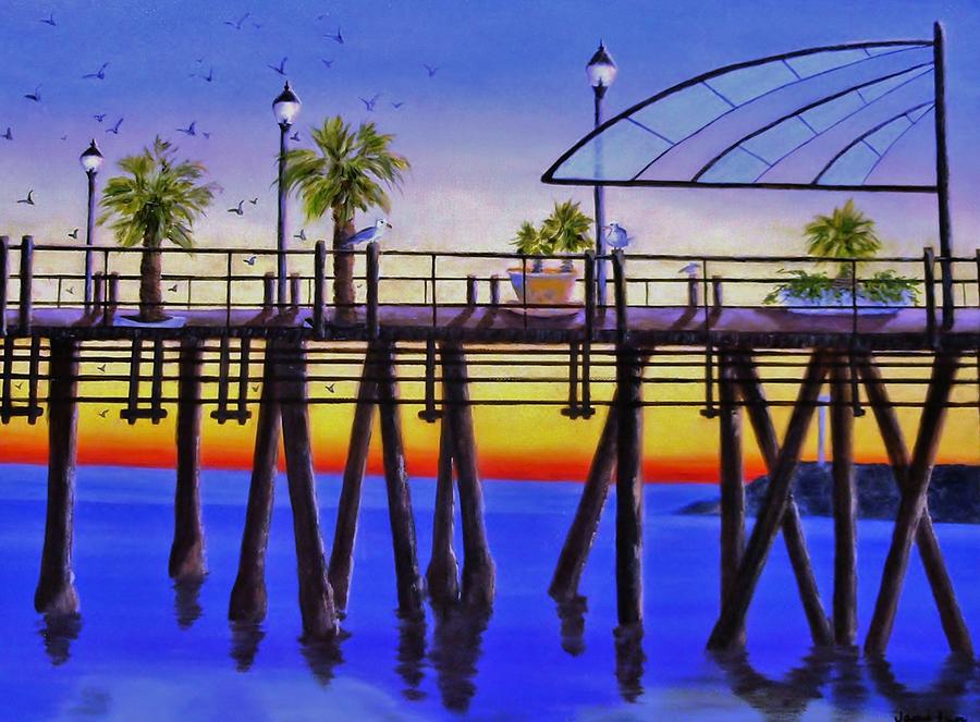 Redondo Beach Pier Painting by Jamie Frier
