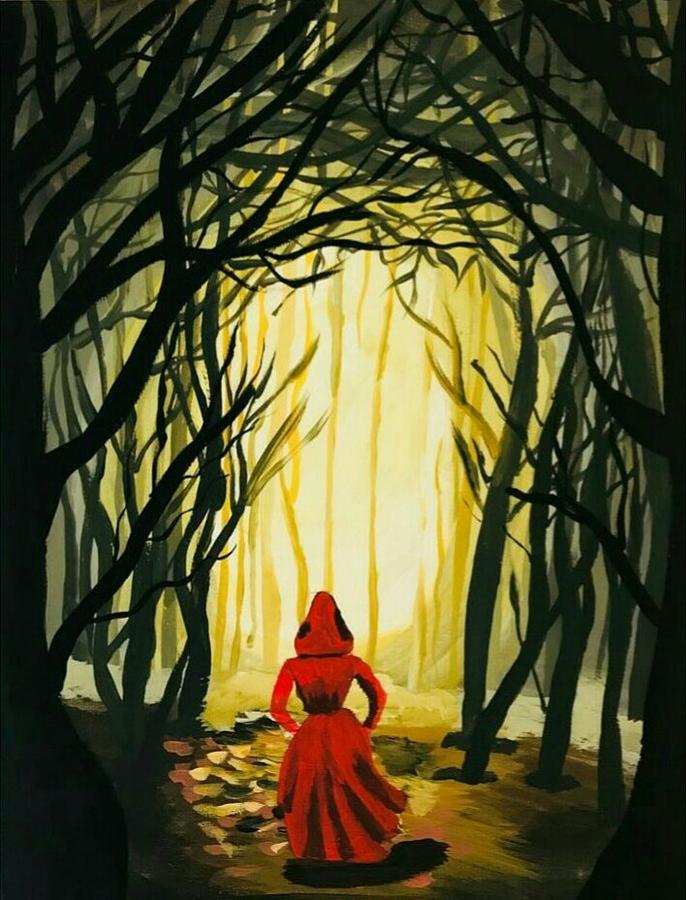 Redridinghood Painting By krati Goel