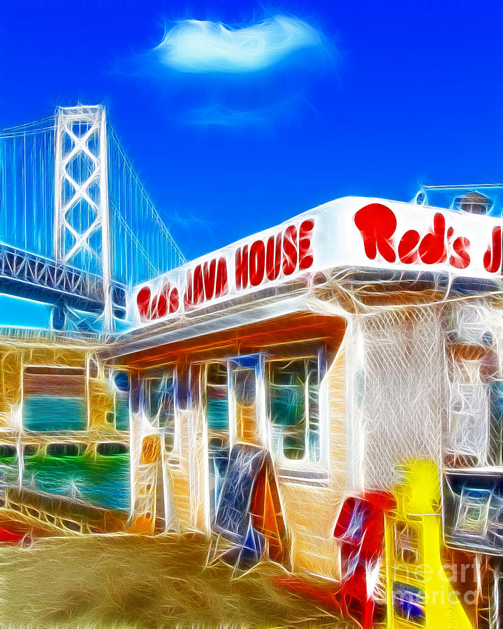 Reds Java House Electrified Photograph by Wingsdomain Art and Photography