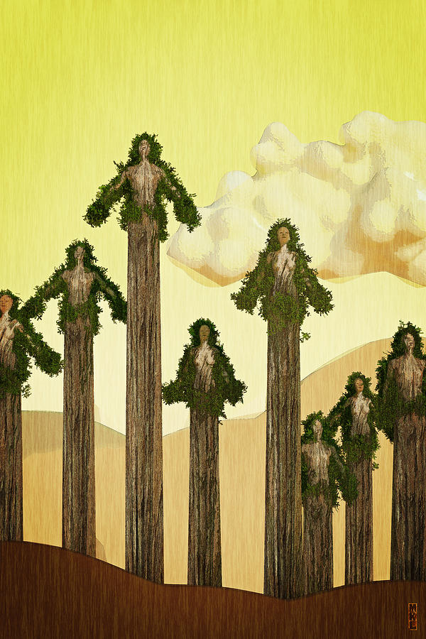 Redwood People Digital Art by Matthew Lindley