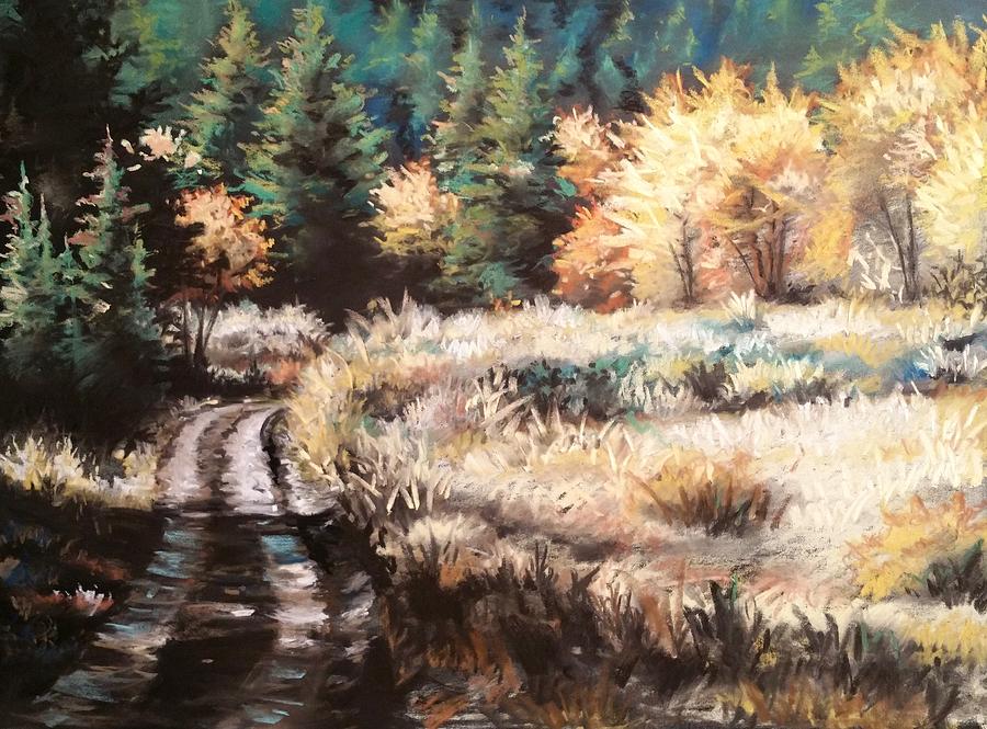 Reeder Canyon Trail Pastel by Mike Worthen