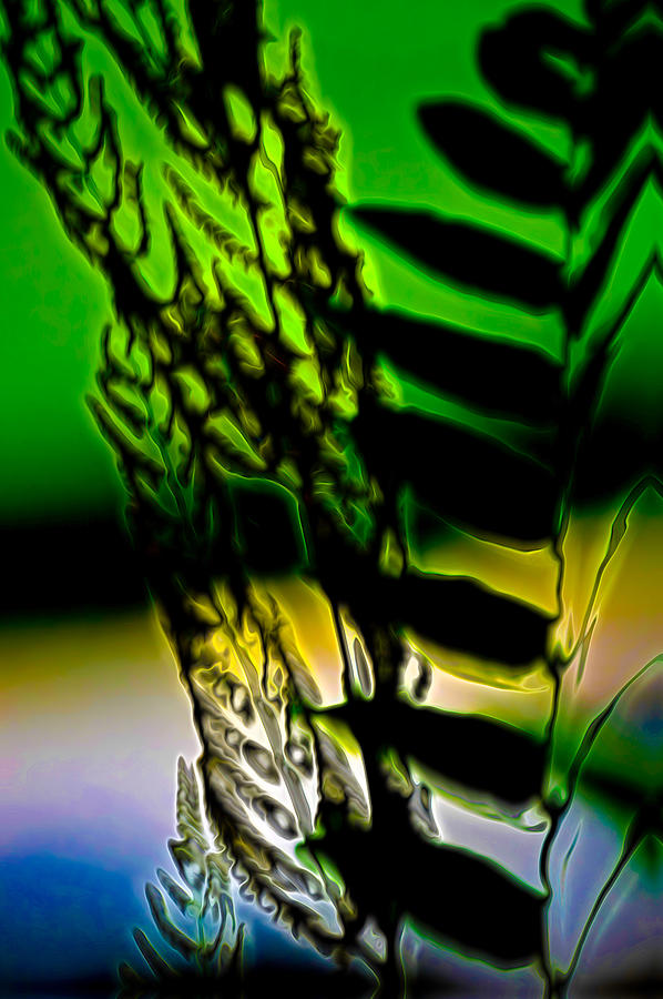 Reeds and Ferns Digital Art by Lynellen Nielsen