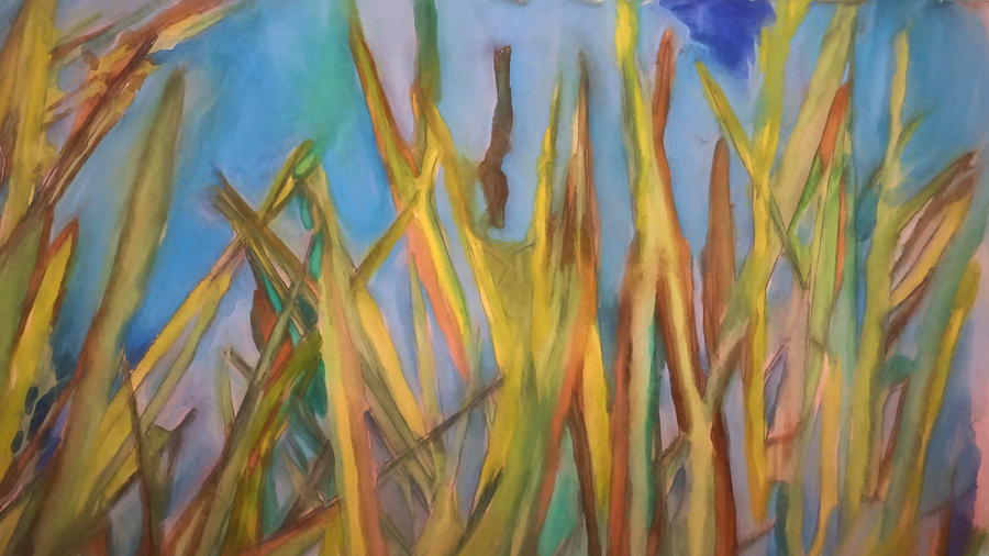 Reeds and Water Painting by Cathy Anderson