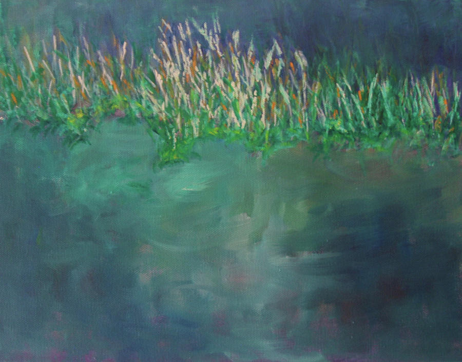 Reeds at Green Cay Painting by Ellen Eschwege