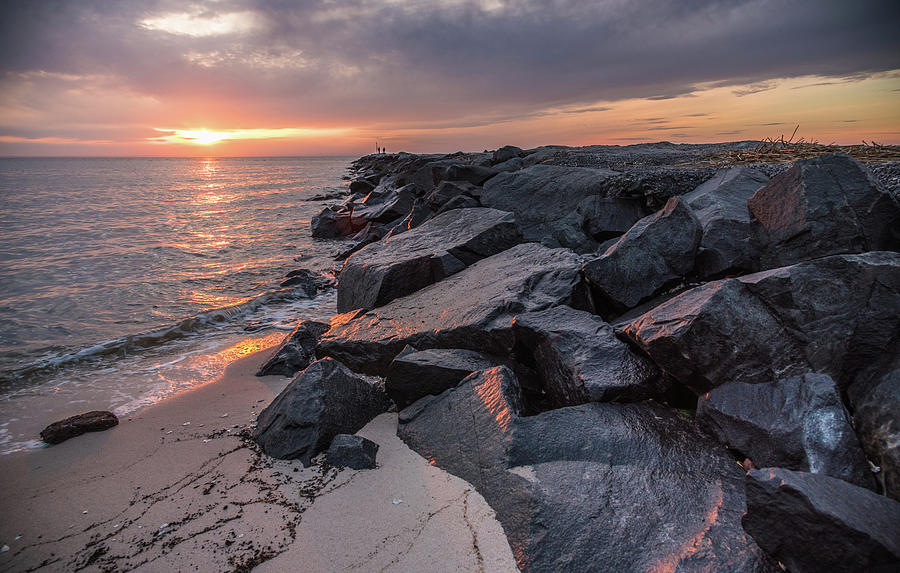 Sunset Photograph - Reeds Beach by Kristopher Schoenleber