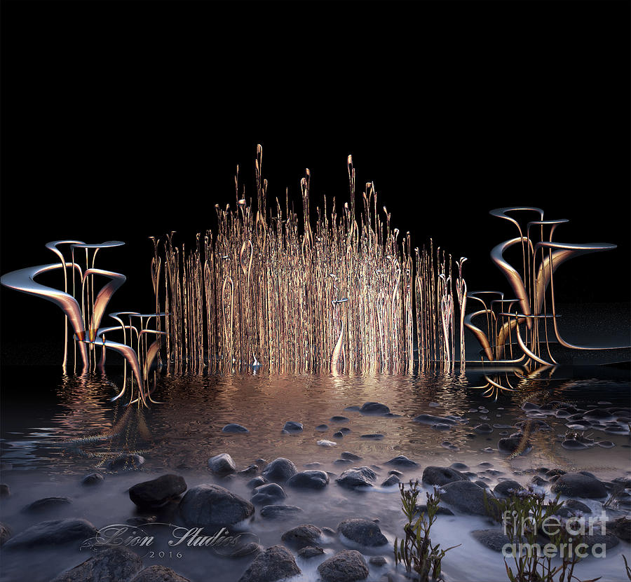 Reeds on Fire Digital Art by Melissa Messick