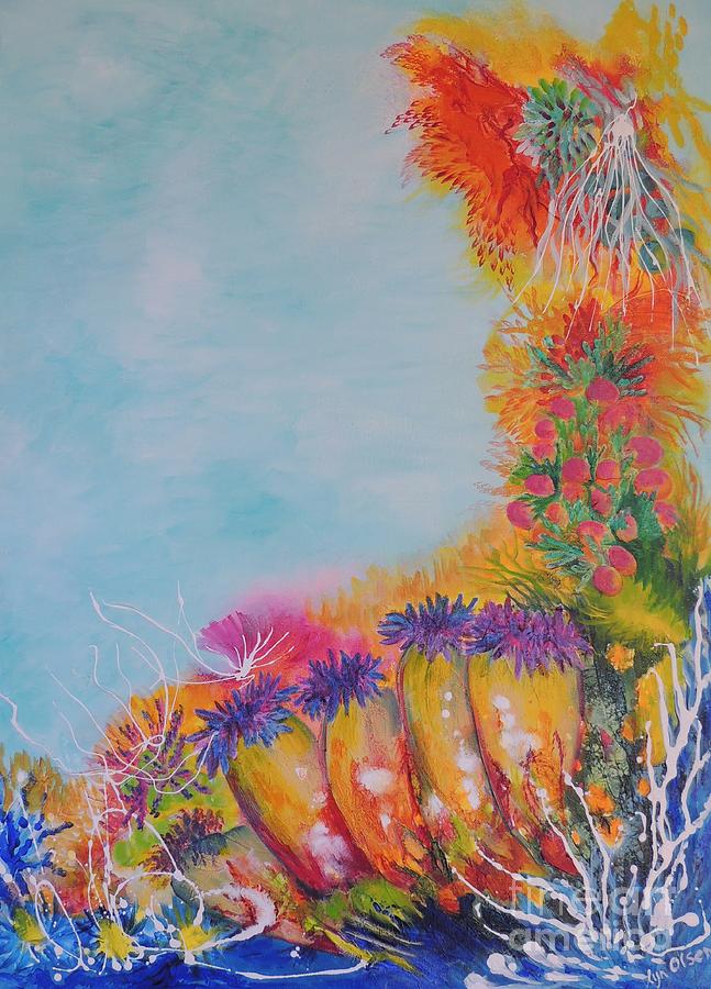Reef Corals Painting by Lyn Olsen