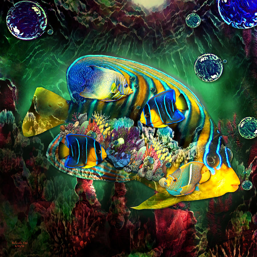 Reef Fish Fantasy Art Digital Art by Artful Oasis