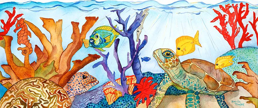 Reef Friends Painting by Brenda Tucker - Fine Art America