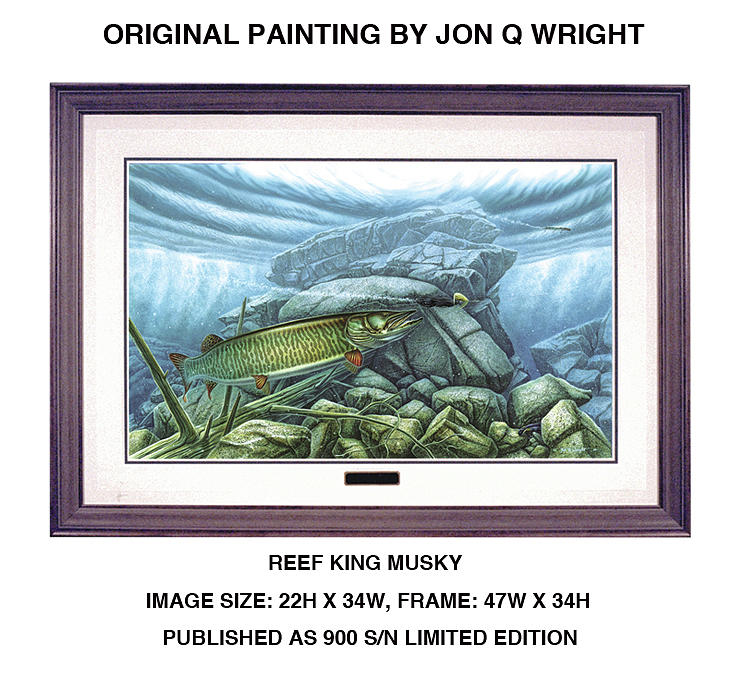 Fish Painting - Reef King Musky by JQ Licensing