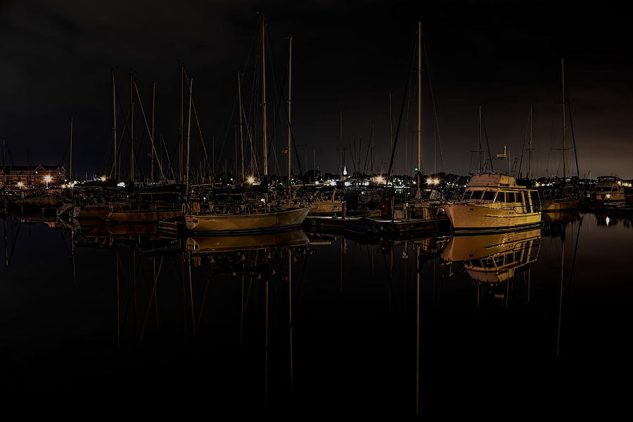 Nature Photograph - Reefpoint Marina After Dark by Dale Kauzlaric