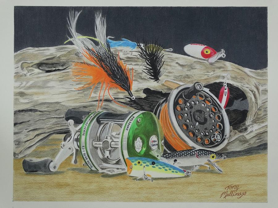 Reel Time Drawing by Tony Mullinax | Fine Art America