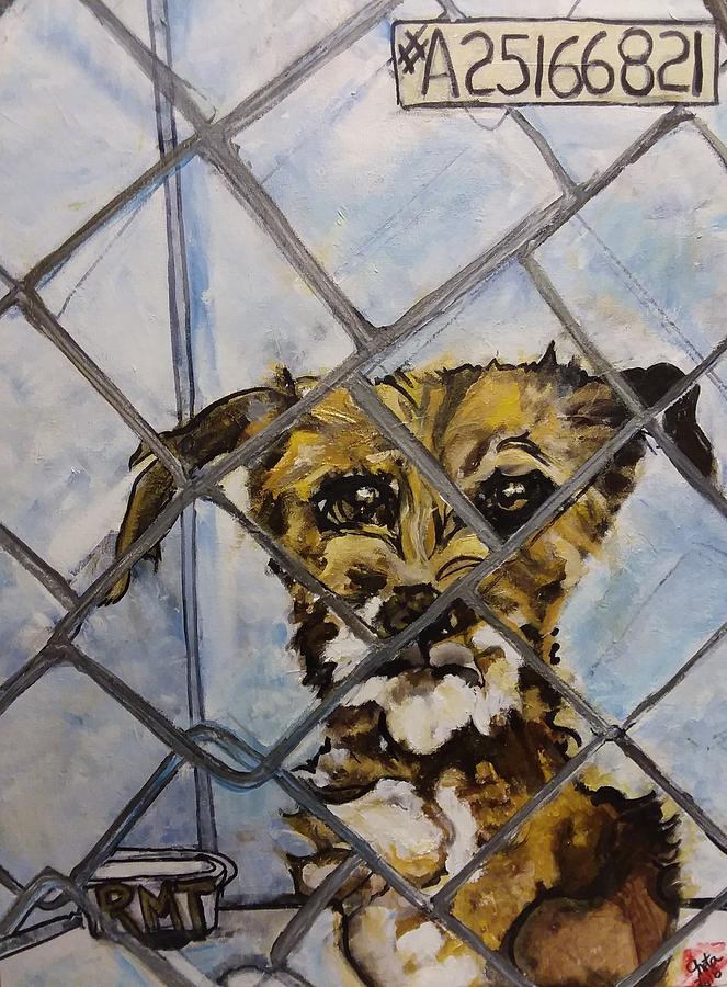 Reese is in Pieces  Painting by Greta Gnatek Redzko