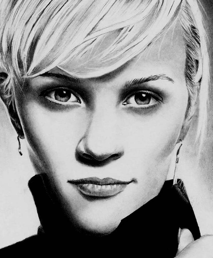 Reese Witherspoon Drawing by Rick Fortson