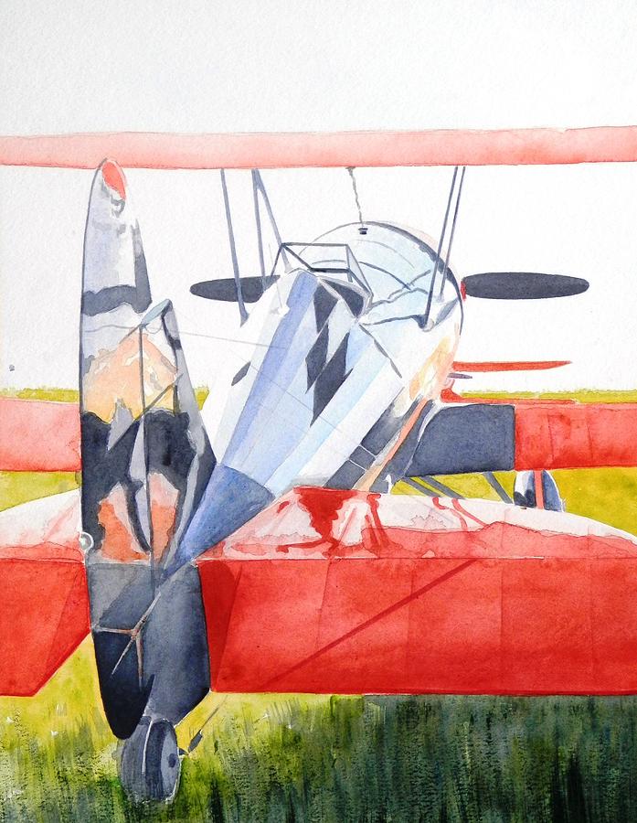 Reflection on Biplane Painting by John Neeve