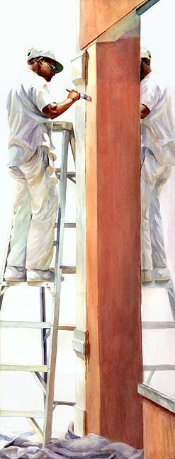 Watercolor Painting - Reflected Work by Carolyn Epperly Watercolor Painting - Reflected Work by Carolyn Epperly