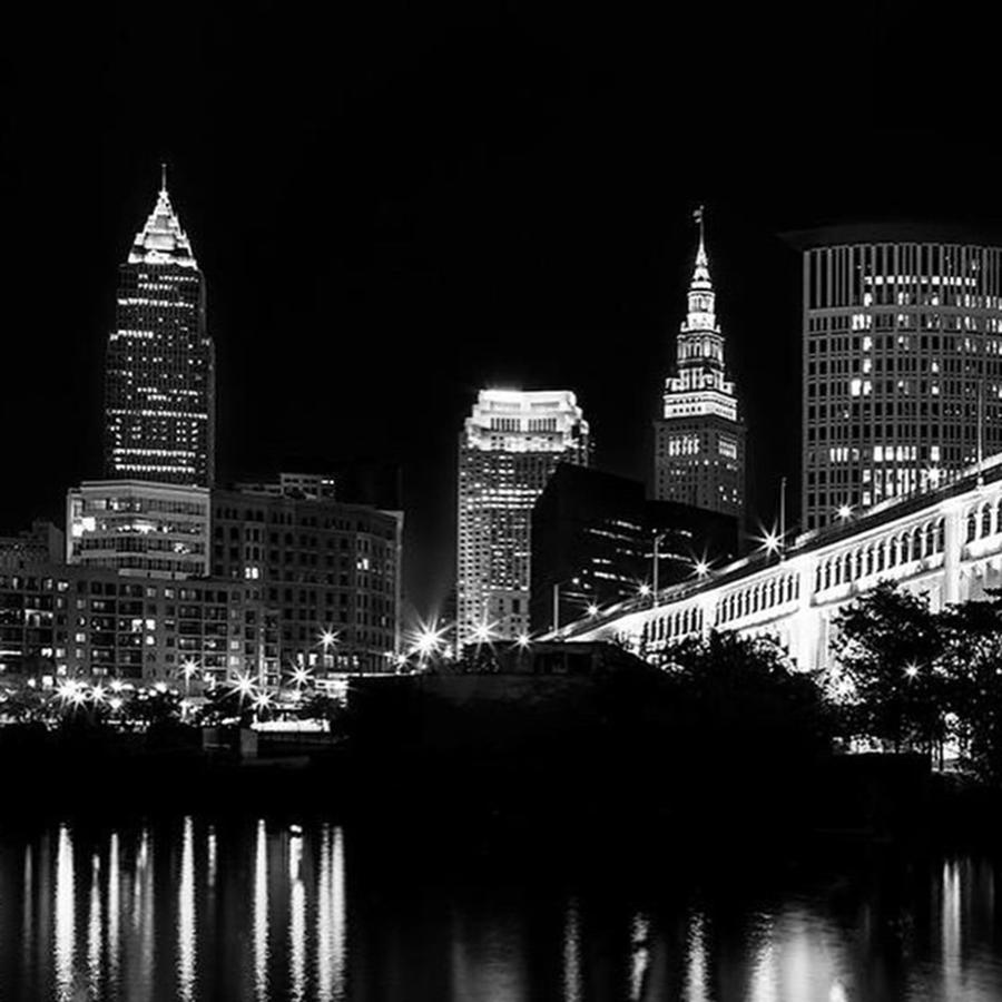 Cle Photograph - Reflecting On A Warm Summer Night. #cle by Dale Kincaid