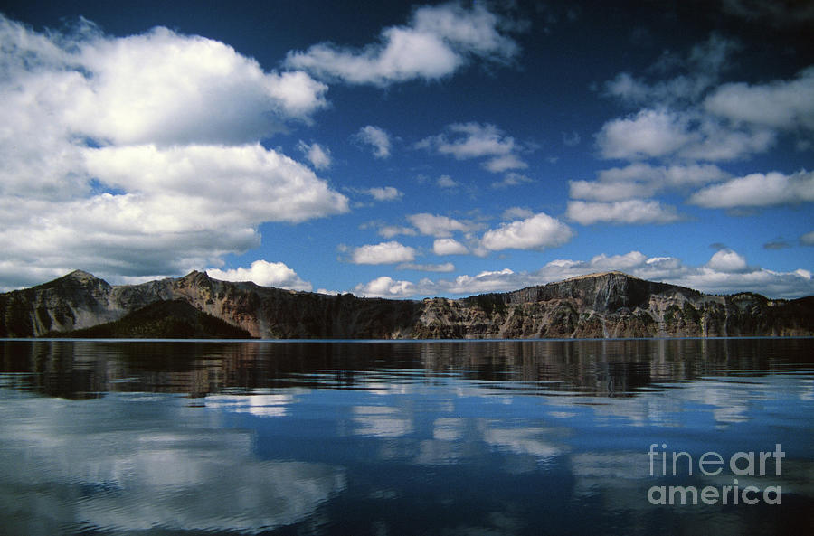 Reflecting on Crater Lake Photograph by Rick Bures