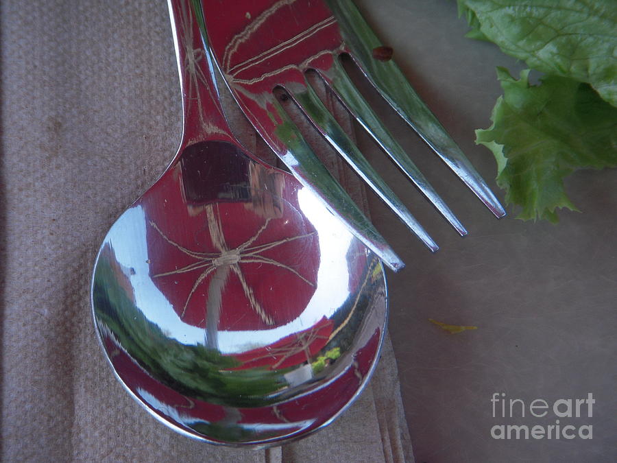 Reflection Photograph - Reflecting On Lunch by Deborah Finley Reflection Photograph - Reflecting On Lunch by Deborah Finley