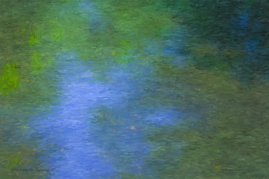 Reflecting on Monet in Sturbridge, MA  Painting by Bill McEntee
