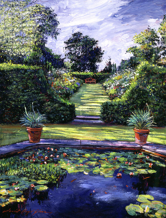 Reflecting Pond Painting by David Lloyd Glover