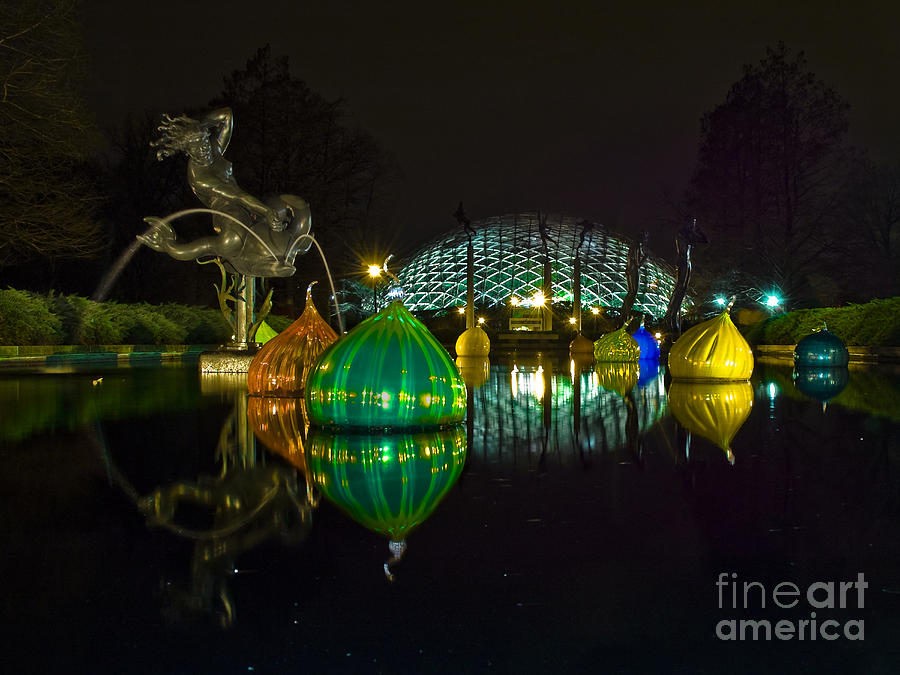 Walla Walla Photograph - Reflecting Pool at Night by Tim Mulina