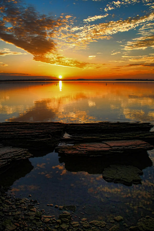 Sunset Photograph - Reflecting The Clouds by Carolyn Fletcher