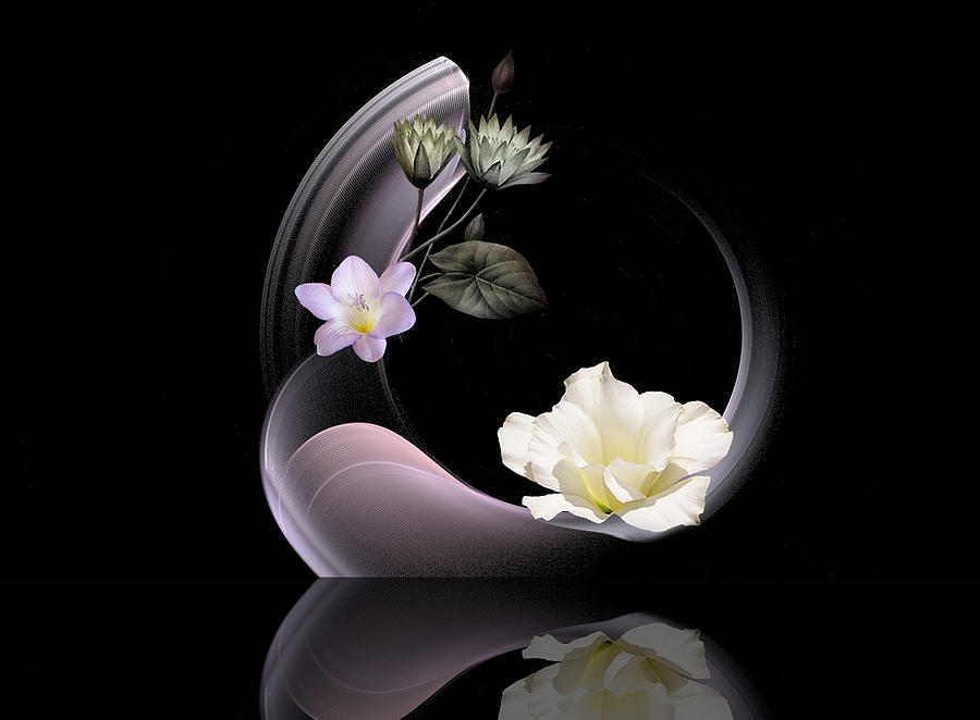 Flower Mixed Media - Reflection 38 by Diane McCool-Babineau
