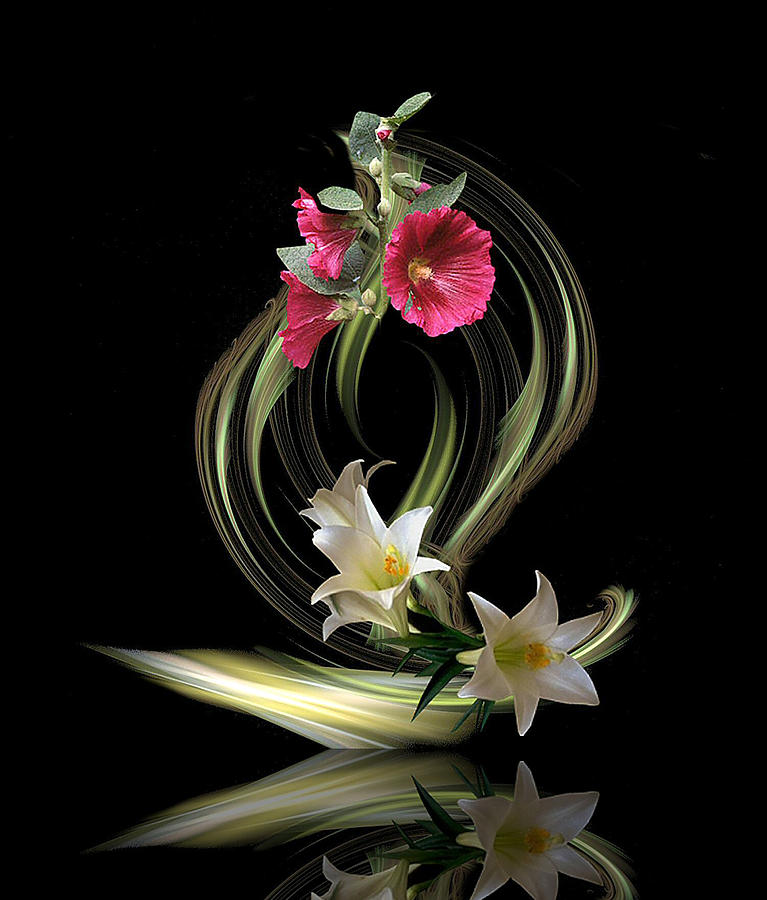 Flower Mixed Media - Reflection 43 by Diane McCool-Babineau
