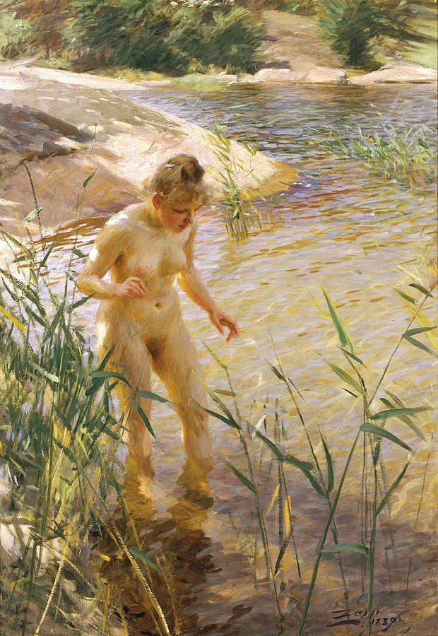 Reflection Painting by Anders Zorn
