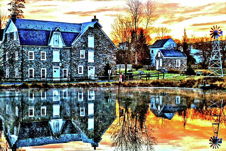 Reflection At Wagner Mill - HDR Photograph by DJ Florek